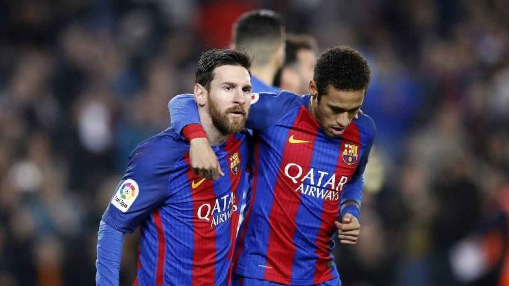 Messi despide a su compañero Neymar