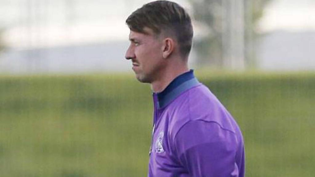 Guti, durante un partido del Juvenil A