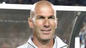 Zidane, durante el partido ante el Manchester City.