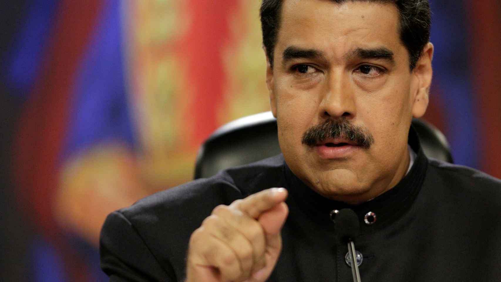 Nicolás Maduro durante una rueda de prensa en el palacio de Miraflores en Caracas.