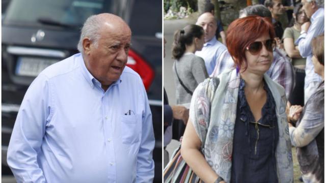 Sandra Ortega, la verdadera heredera del Imperio Inditex, junto a su padre.