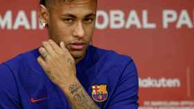 Neymar, en un acto con el Barcelona hace unos días.