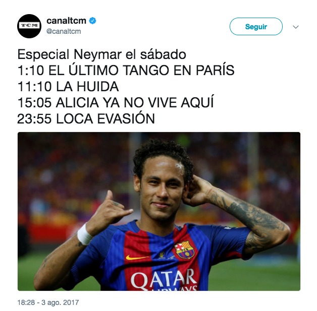 Especial Neymar: el ciclo de películas que ningún culé se debe perder este sábado en TCM