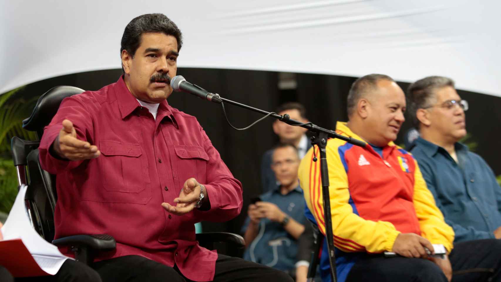 Maduro, durante el acto del miércoles en Caracas.
