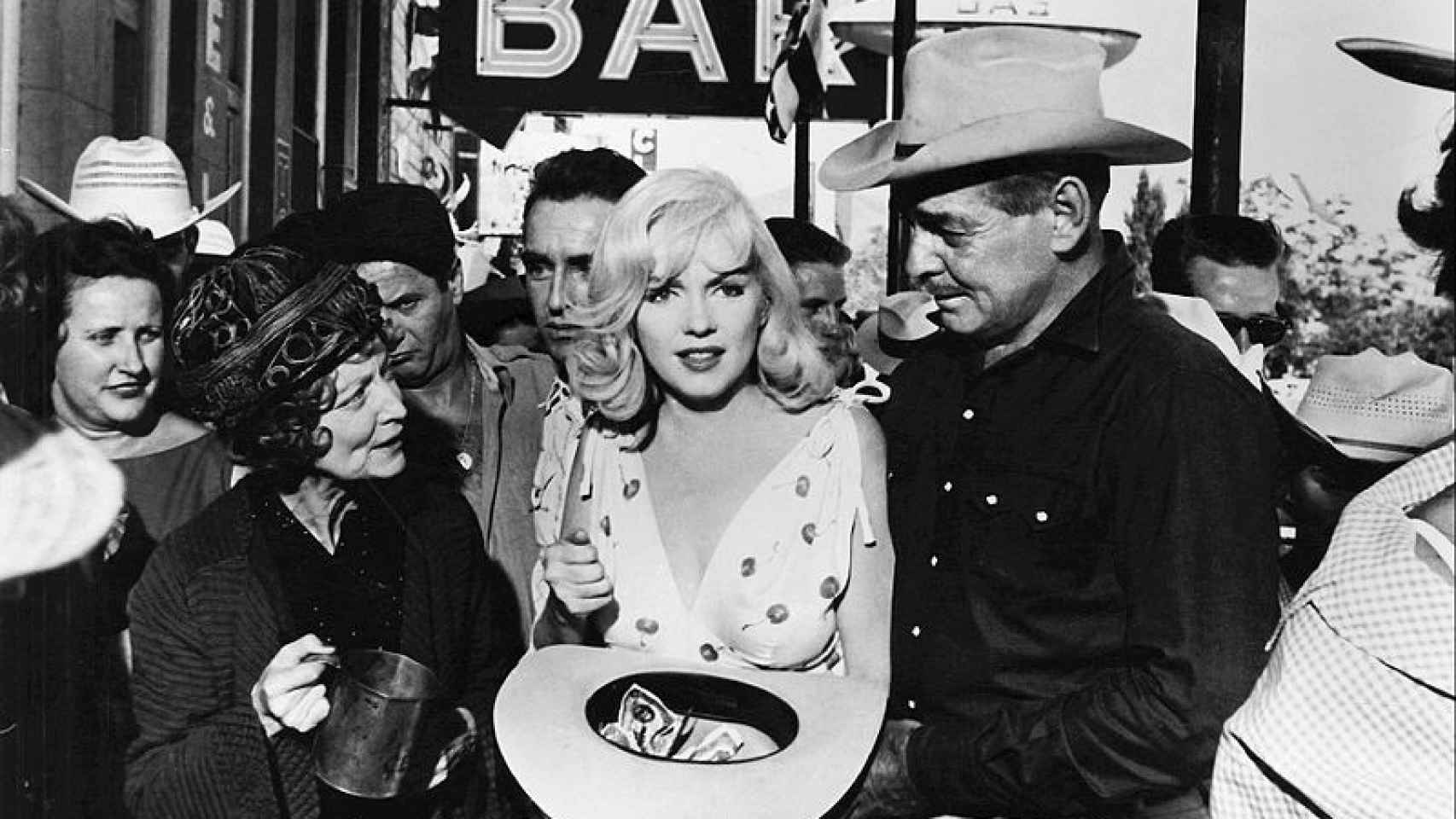 Con Clark Gable en Vidas rebeldes, su última cinta (John Huston, 1961)