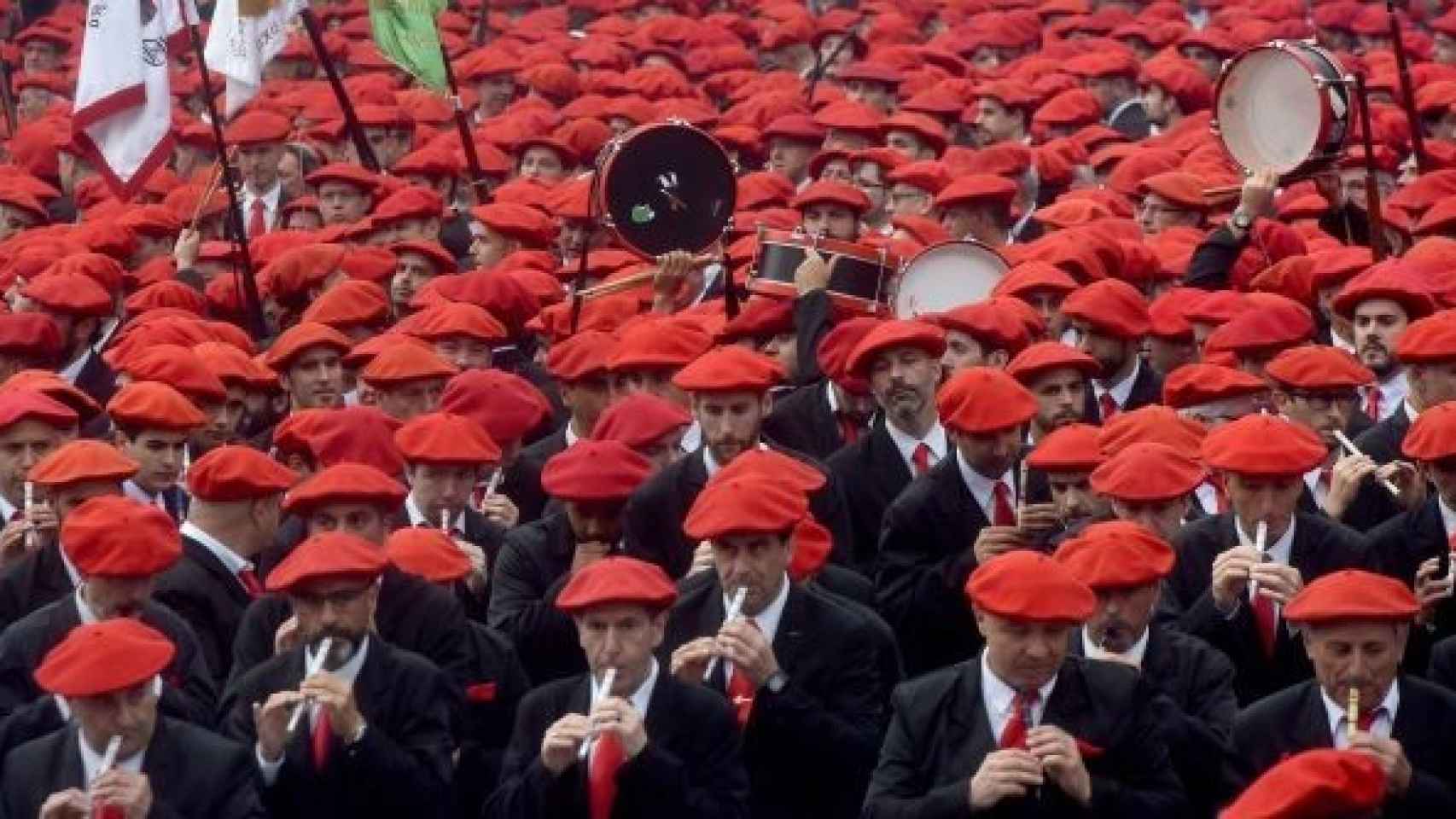 Desfile tradicional de Alarde en el que sólo tienen cabida los hombres