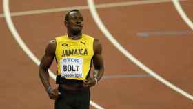 Usain Bolt, durante una carrera de los 100 metros lisos