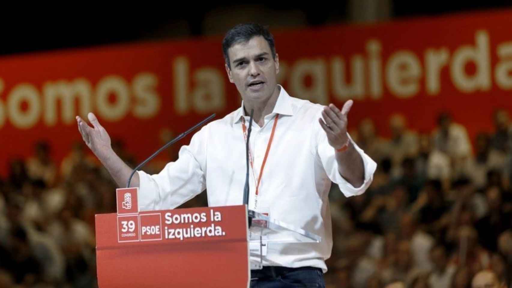 El secretario general del PSOE, Pedro Sánchez, tras ganar las primarias.