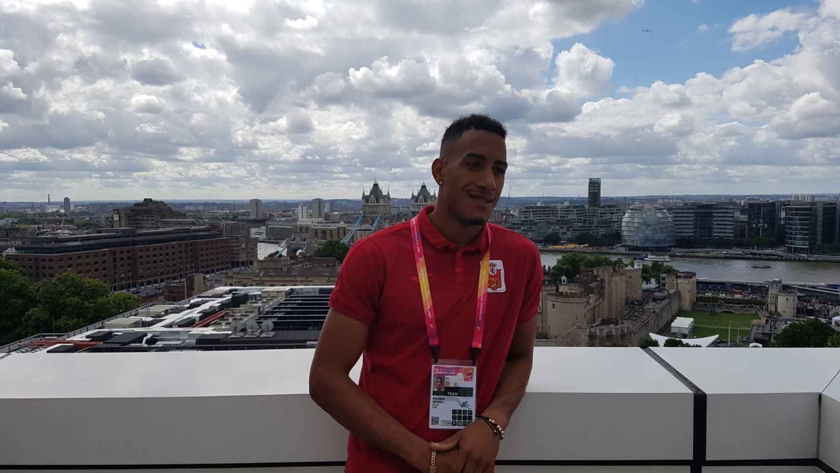Orlando Ortega, en el hotel de la selección española de Londres.