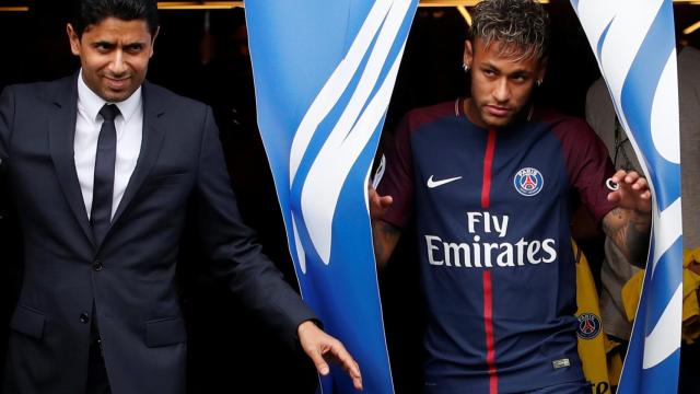 Neymar, en su presentación con el PSG.