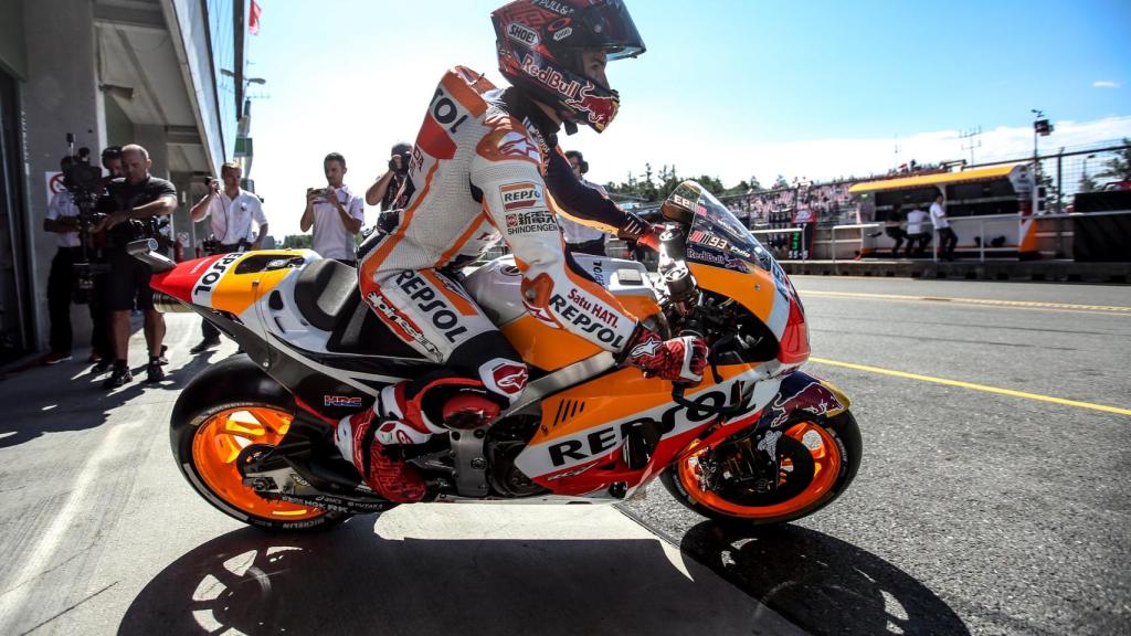 Marc Márquez, durante el GP de la República Checa.