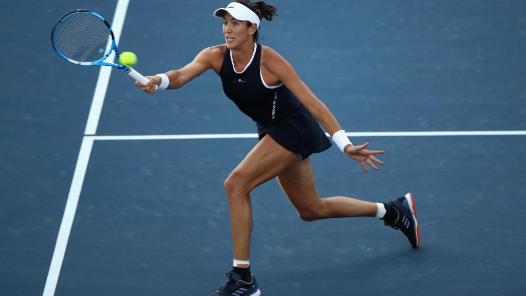 Muguruza, durante un partido en Stanford.