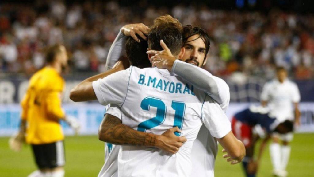 Mayoral celebra su gol ante el MLS All-Stars.