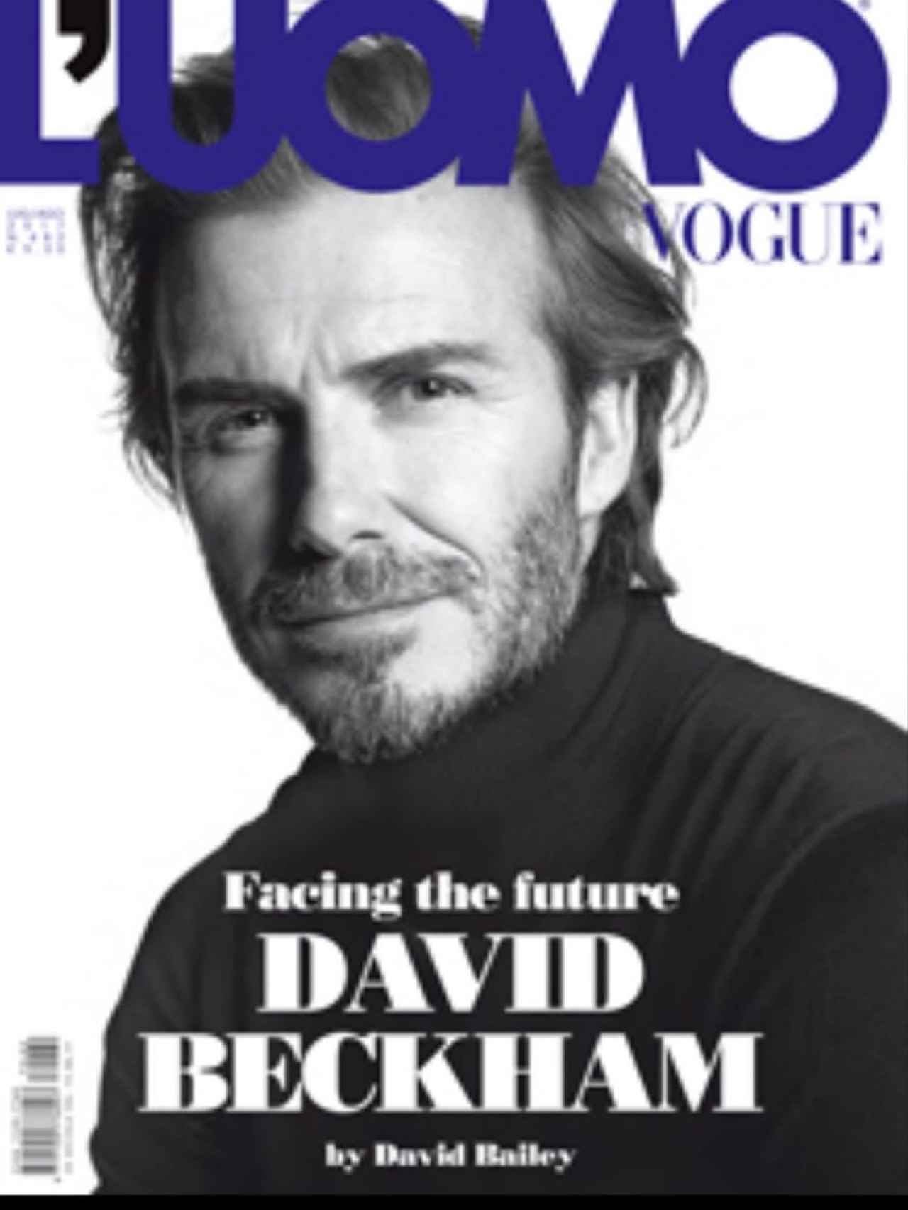 Portada de L'Uomo Vogue con David Beckham.