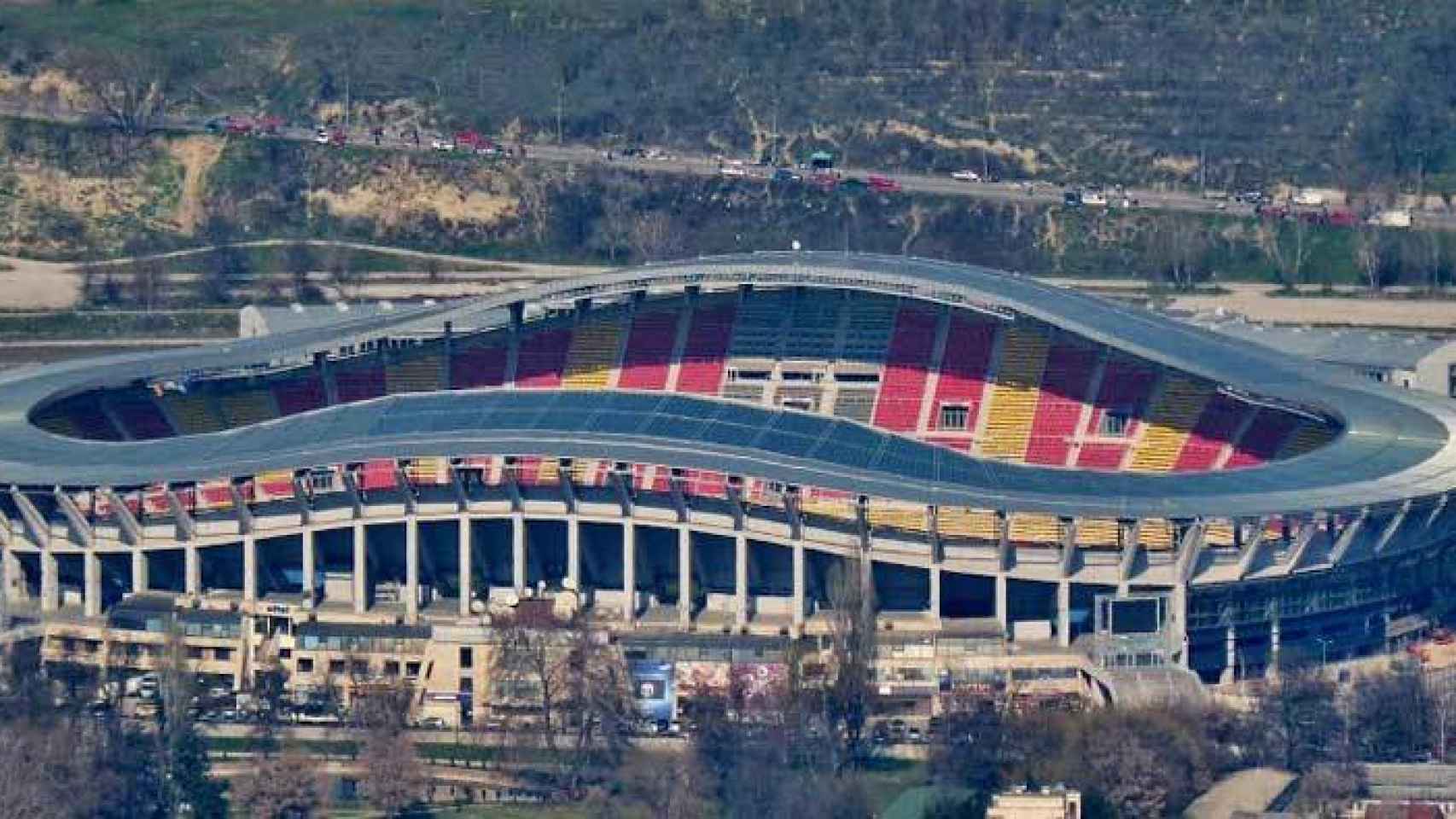 Estadio Felipe II de Skopje, lugar donde se jugará la Supercopa de Europa.