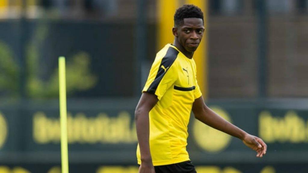 Dembélé durante un entrenamiento. Foto bvb.de