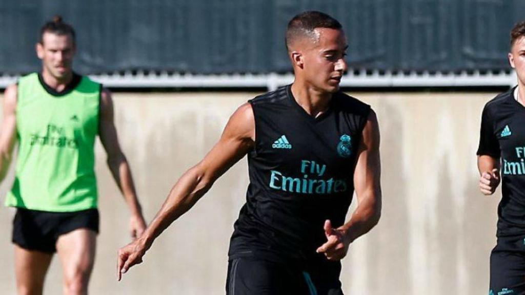 Lucas Vázquez, durante la gira en EE.UU.