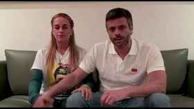 Captura de un vídeo distribuido por Leopoldo López y su esposa el pasado 1 de agosto.