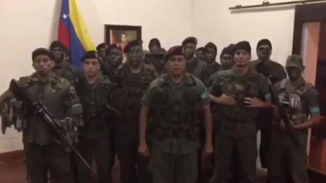 Captura del mensaje en vídeo distribuido por los militares en rebeldía.