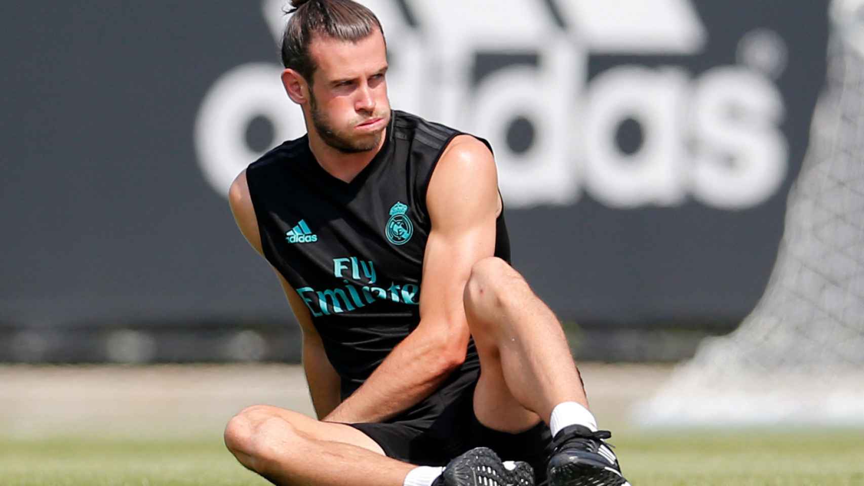 Gareth Bale, durante un entrenamiento de pretemporada del Real Madrid.