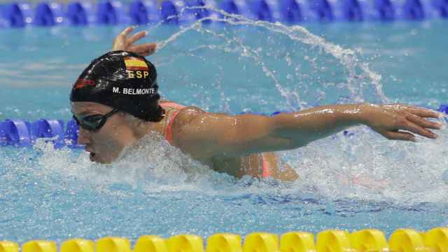 Mireya Belmonte nada durante los últimos mundiales de natación.