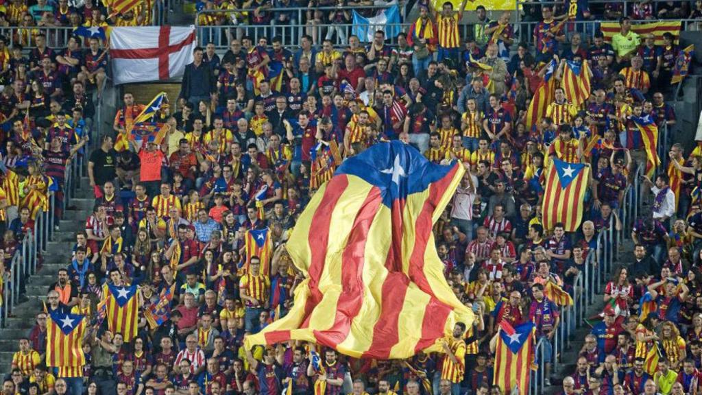 Estelada durante la Copa del Rey.