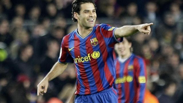 Rafa Márquez en su etapa de jugador del FC Barcelona.