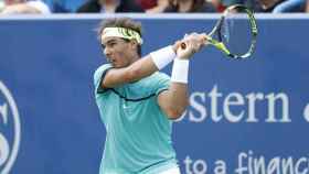 Rafael Nadal, en su último duelo contra Coric en Cincinnati. EFE