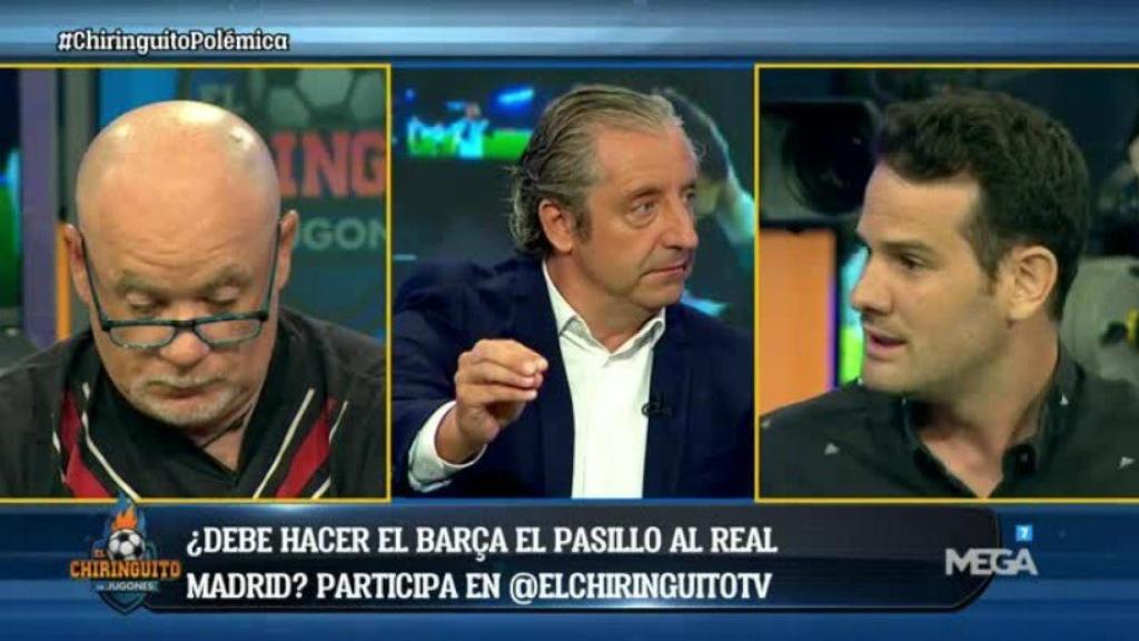 Quim no quiere que el Barça haga pasillo. Foto: Twitter (@elchiringuitotv)