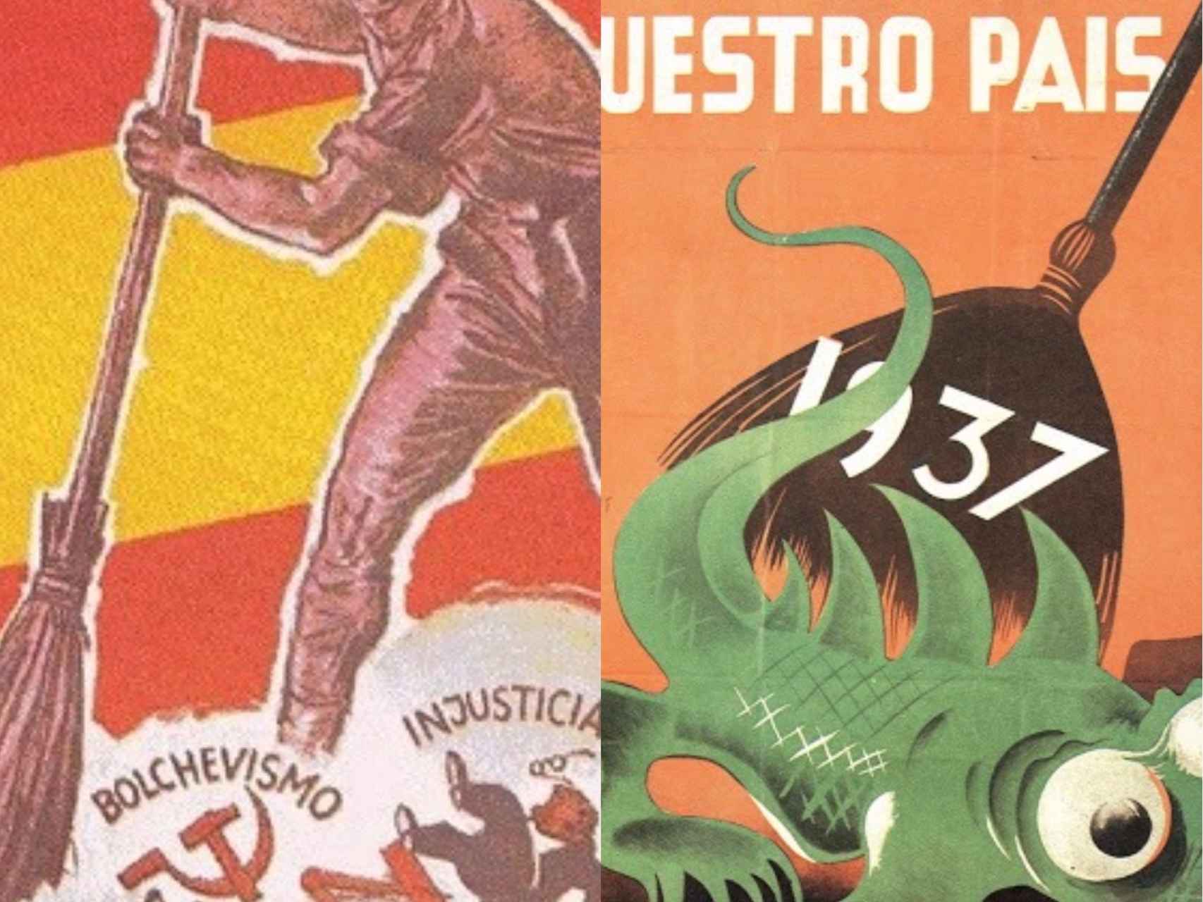 Durante la Guerra CIvil española ambos bandos usaron la misma alegoría.