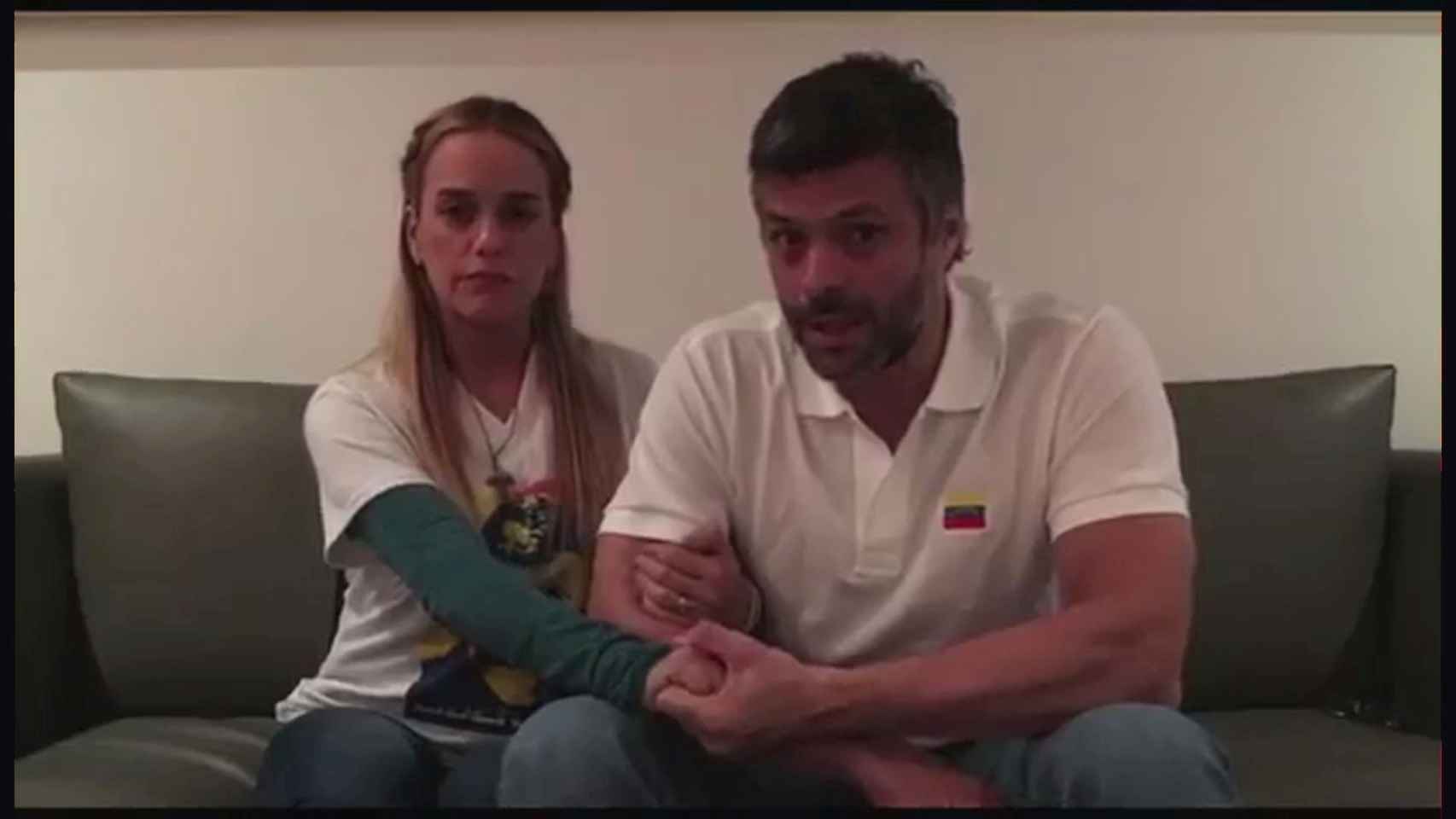 López y Tintori, en un vídeo grabado en su casa de Caracas a mediados de julio