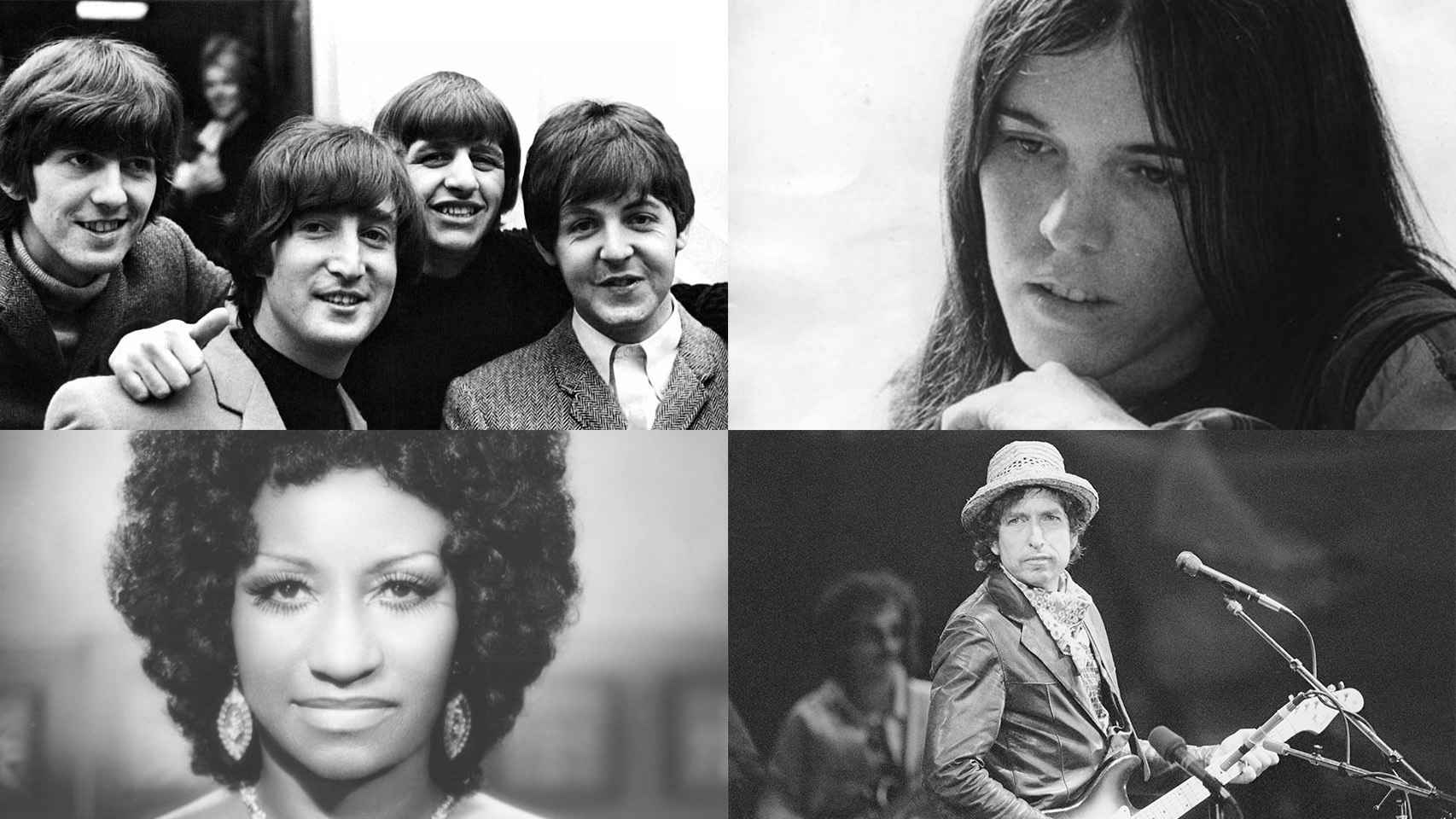Los Beatles, Cecilia, Celia Cruz y Bob Dylan.
