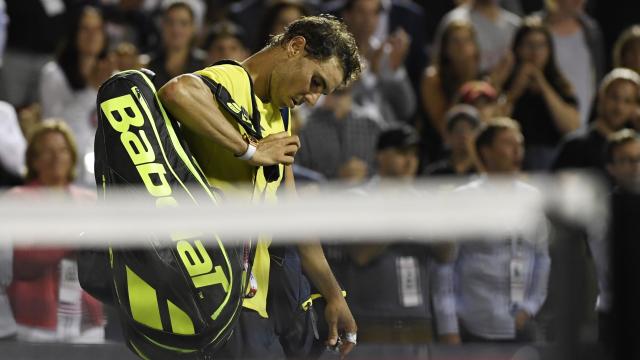 Nadal, tras perder con Shapovalov.