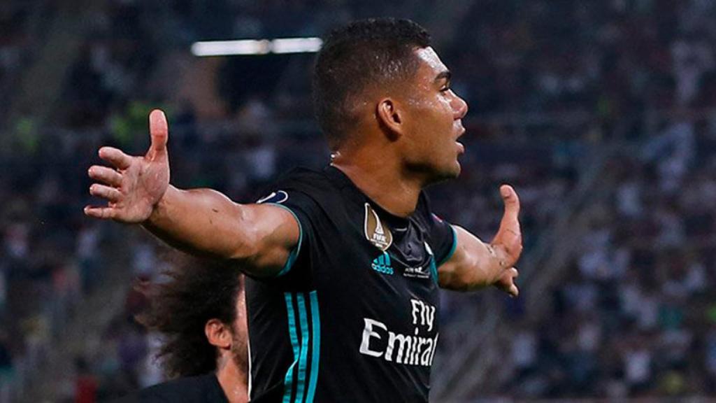 Casemiro, durante la Supercopa de Europa