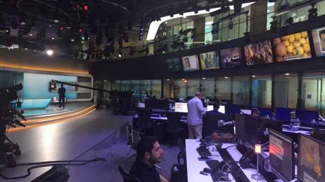Imagen de los estudios de televisó de Al Jazeera en Doha.