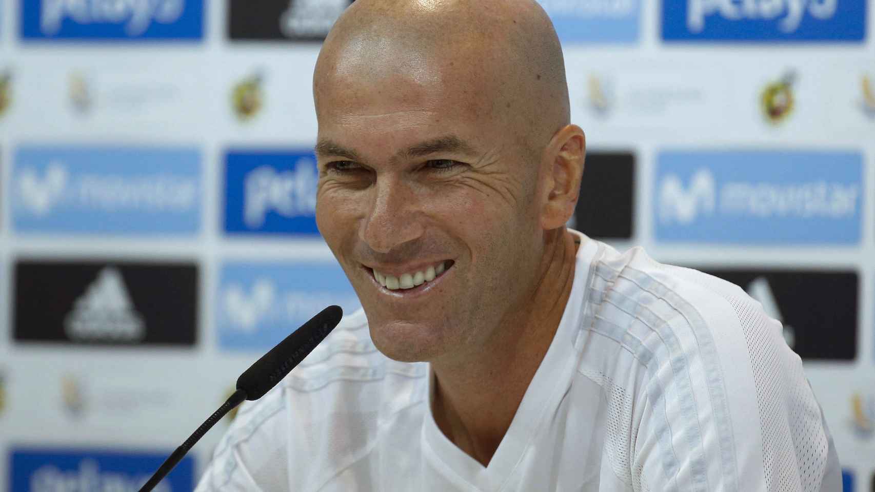 Zinedine Zidane en rueda de prensa este sábado.