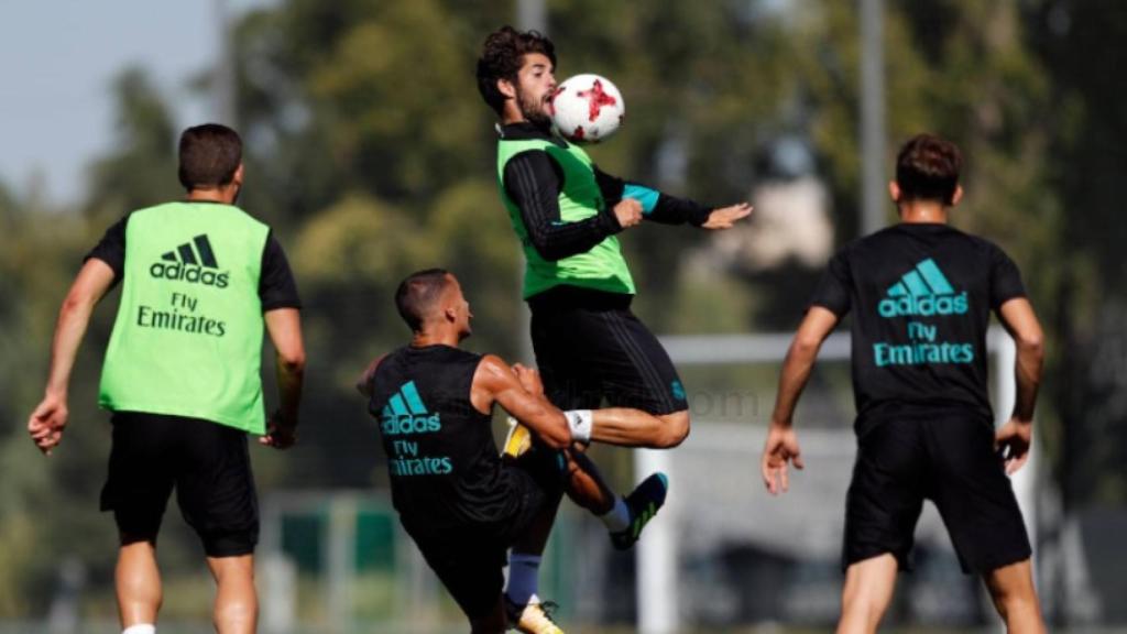 Último entrenamiento del Real Madrid antes del partido ante el Barcelona