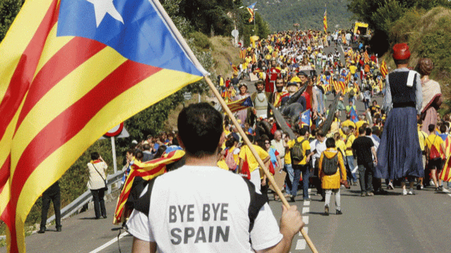 Celebración de Diada de Cataluña, convocada por la ANC.