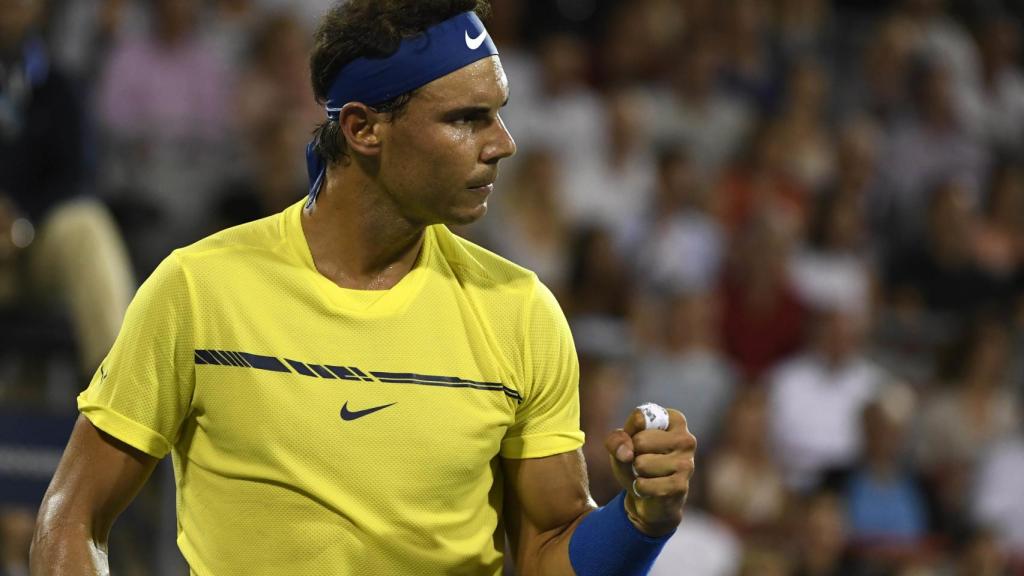 Nadal, celebrando un punto la semana pasada en Montreal.