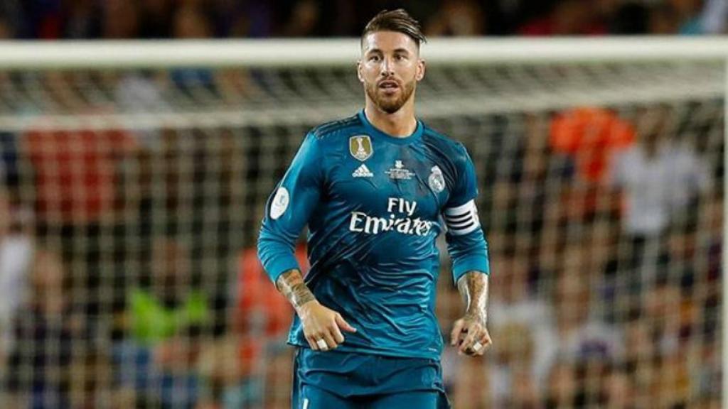 Sergio Ramos durante El Clásico de Supercopa