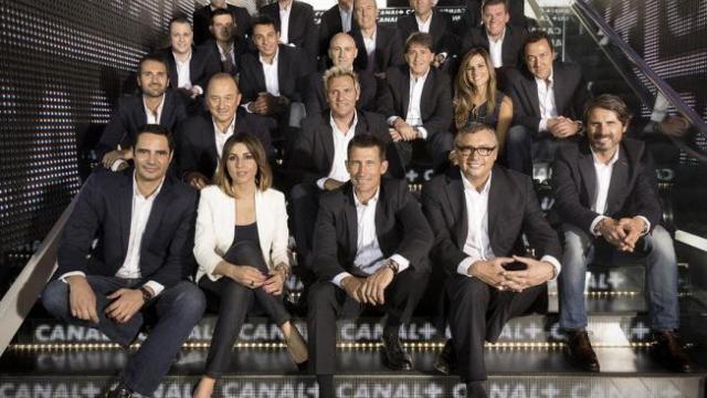 Equipo de deportes de Canal+ antes de la llegada de Movistar.