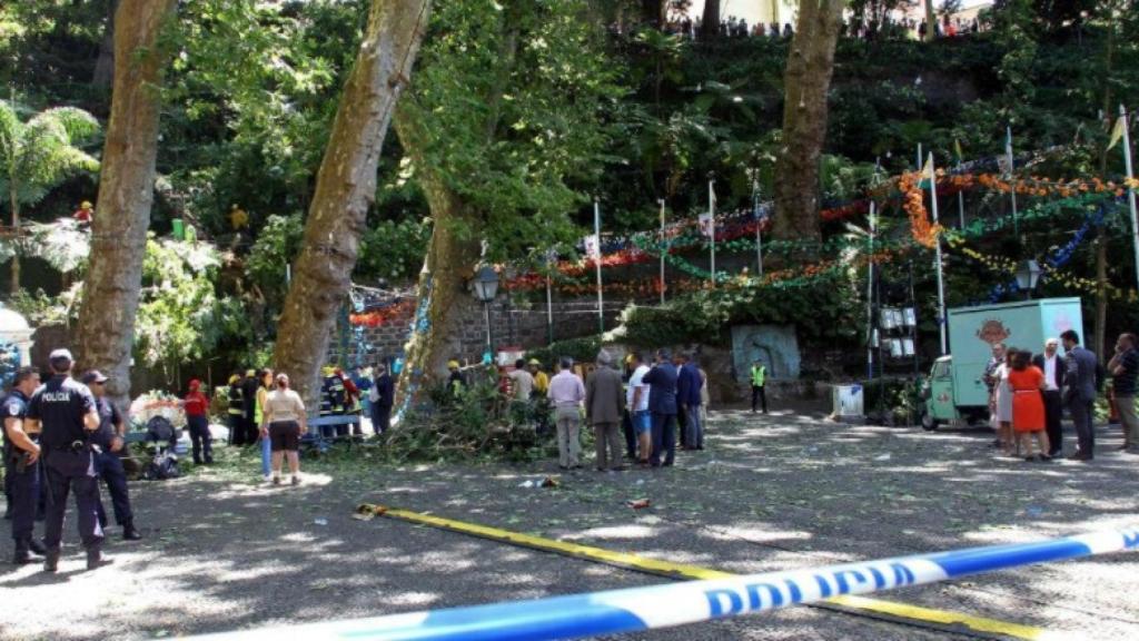 Lugar donde se ha producido el accidente en la localidad portuguesa de Monte.