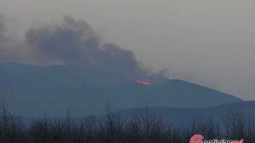 Foto incensio forestal en El Bierzo