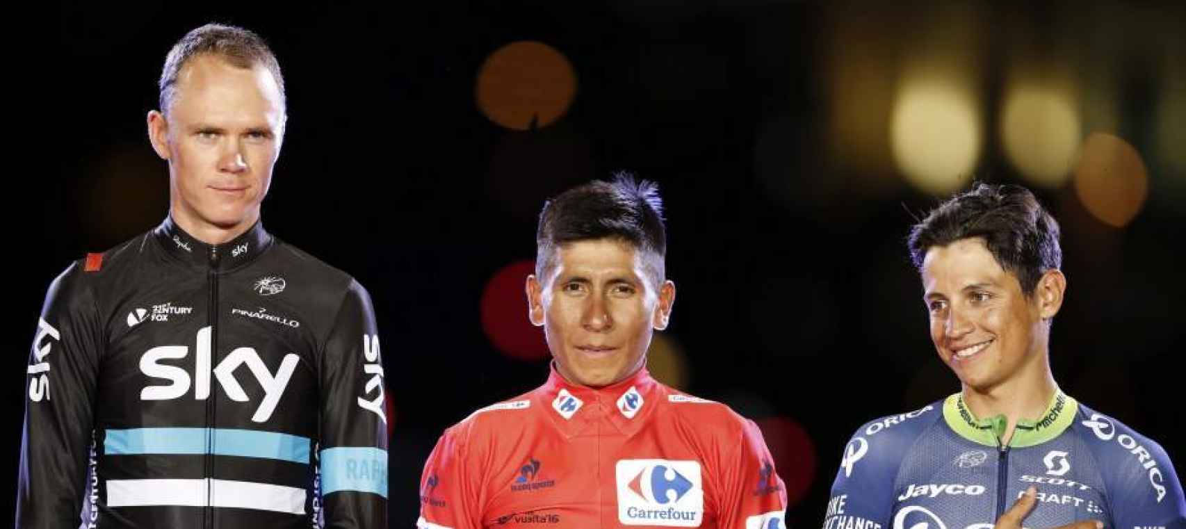 Froome, Quintana y Chaves, podio de la última edición de la Vuelta a España (2016)