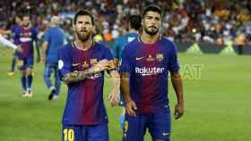 Messi y Suárez tras la derrota ante el Madrid. Foto: fcbarcelona.es