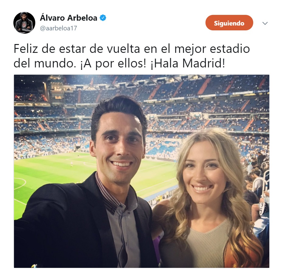 Arbeloa acude al Bernabéu para ver la Supercopa: El mejor estadio del mundo ¡a por ellos!