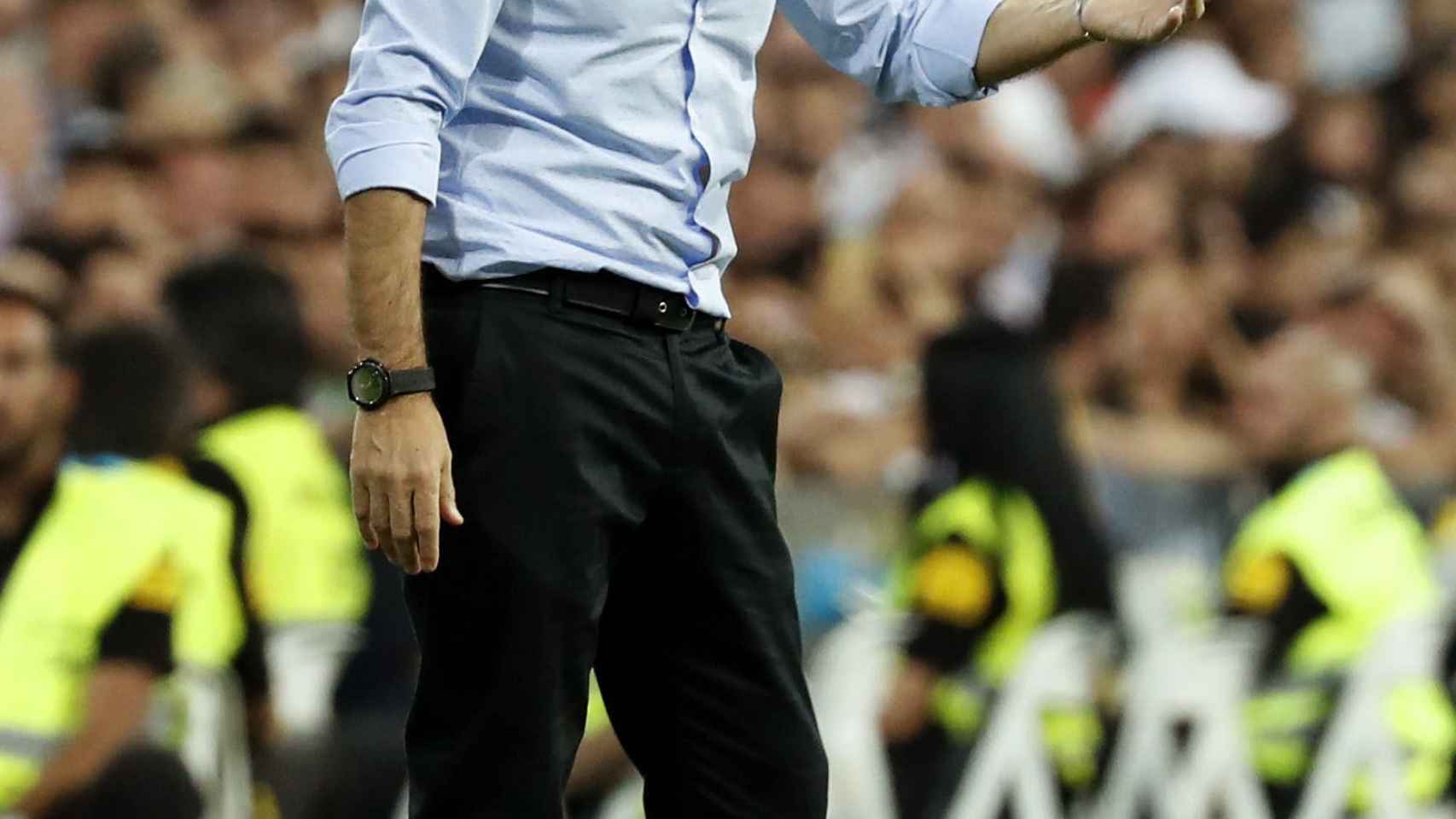 Ernesto Valverde, en el partido de vuelta de la Supercopa en el Bernabéu.