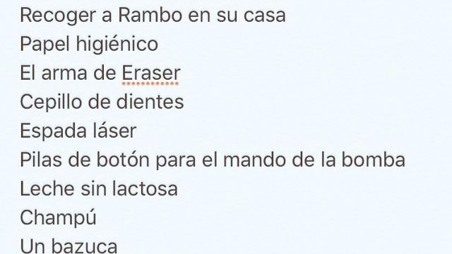 La lista de la compra de Iker Casillas.