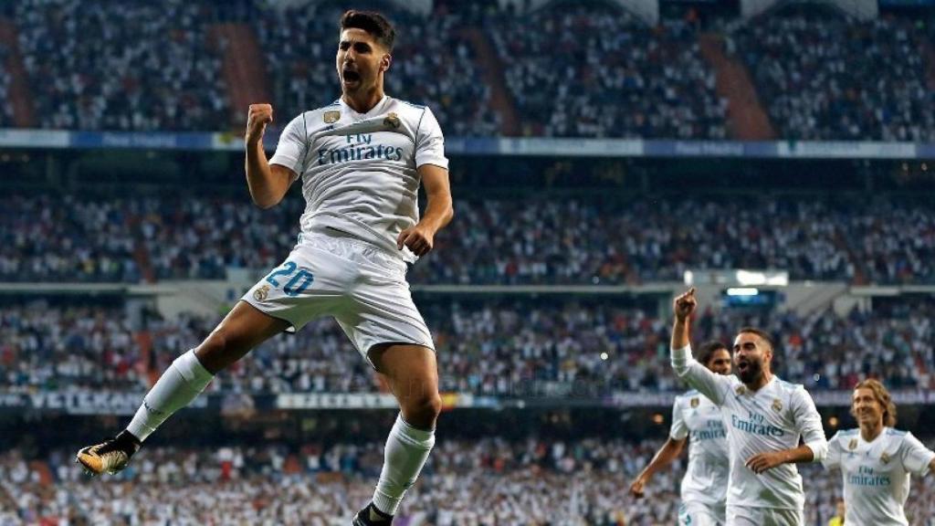 Asensio celebra su gol frente al Barcelona