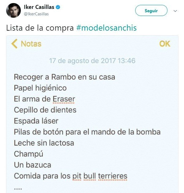 Casillas trollea a Manolo Sanchís y su lista de la compra